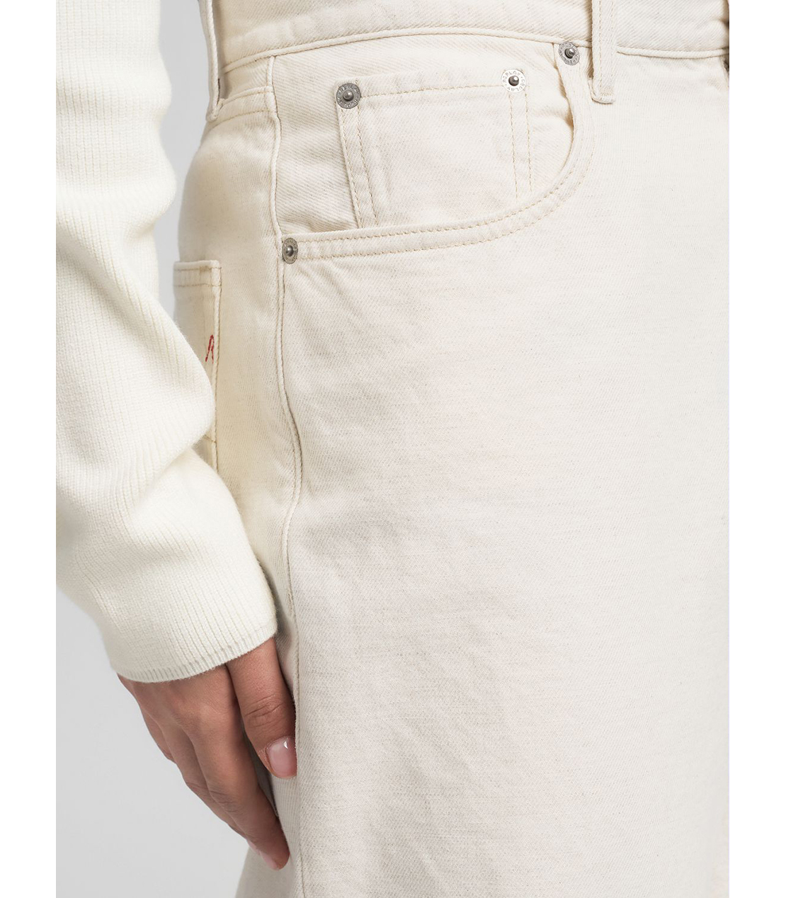 ワイドレッグNALAJAコットンヘンプブルデニム 詳細画像 アイボリー 6